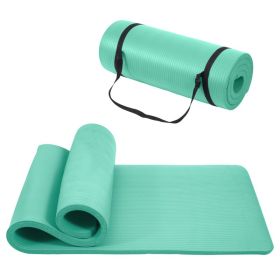 Only Supports Self Pickup  Yoga Mat, One Inch Thickened High-density Practice Mat, Tear-resistant Practice Yoga Mat With Straps, Suitable For All (Option: Navy Blue)
