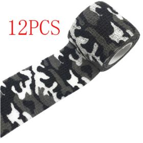 Camouflage Non-woven Elastic Bandage (Self-adhesive) (Option: 2style-5cm-12PCS)