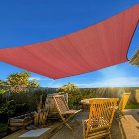 10'X13' Rust Red HDPE Sunshade Sail (Option: defaulttitle)